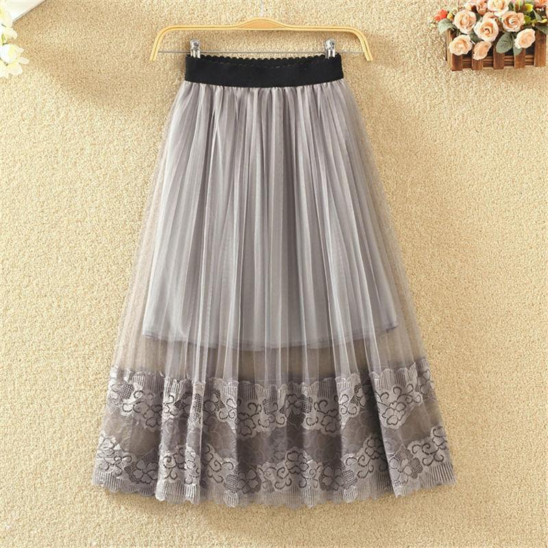 Chân váy ren nữ kiểu dáng lịch sự kín đáo CV18