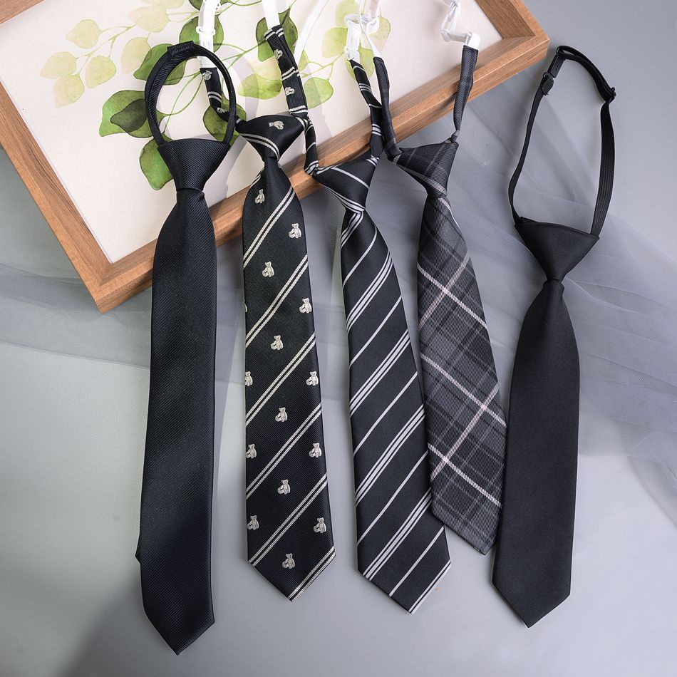 Cà Vạt Đồng Phục Màu Đen Thắt Nơ Phong Cách Preppy Nhật Bản Cho Nam Và Nữ