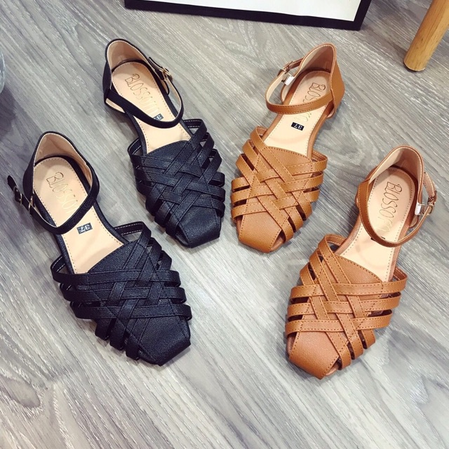 GIÀY SANDAL QUAI ĐAN RỌ MỎ VUÔNG