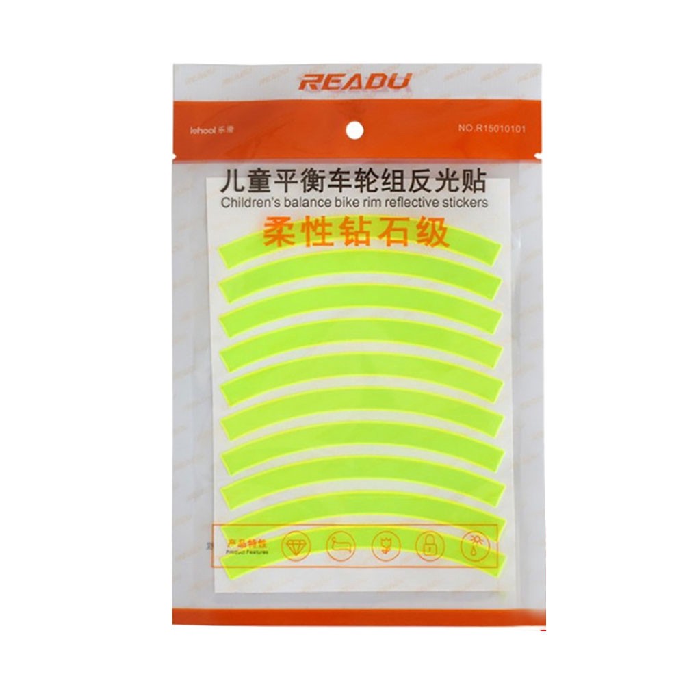 Bộ 10 miếng dán phản quang cho bánh xe đạp trẻ em