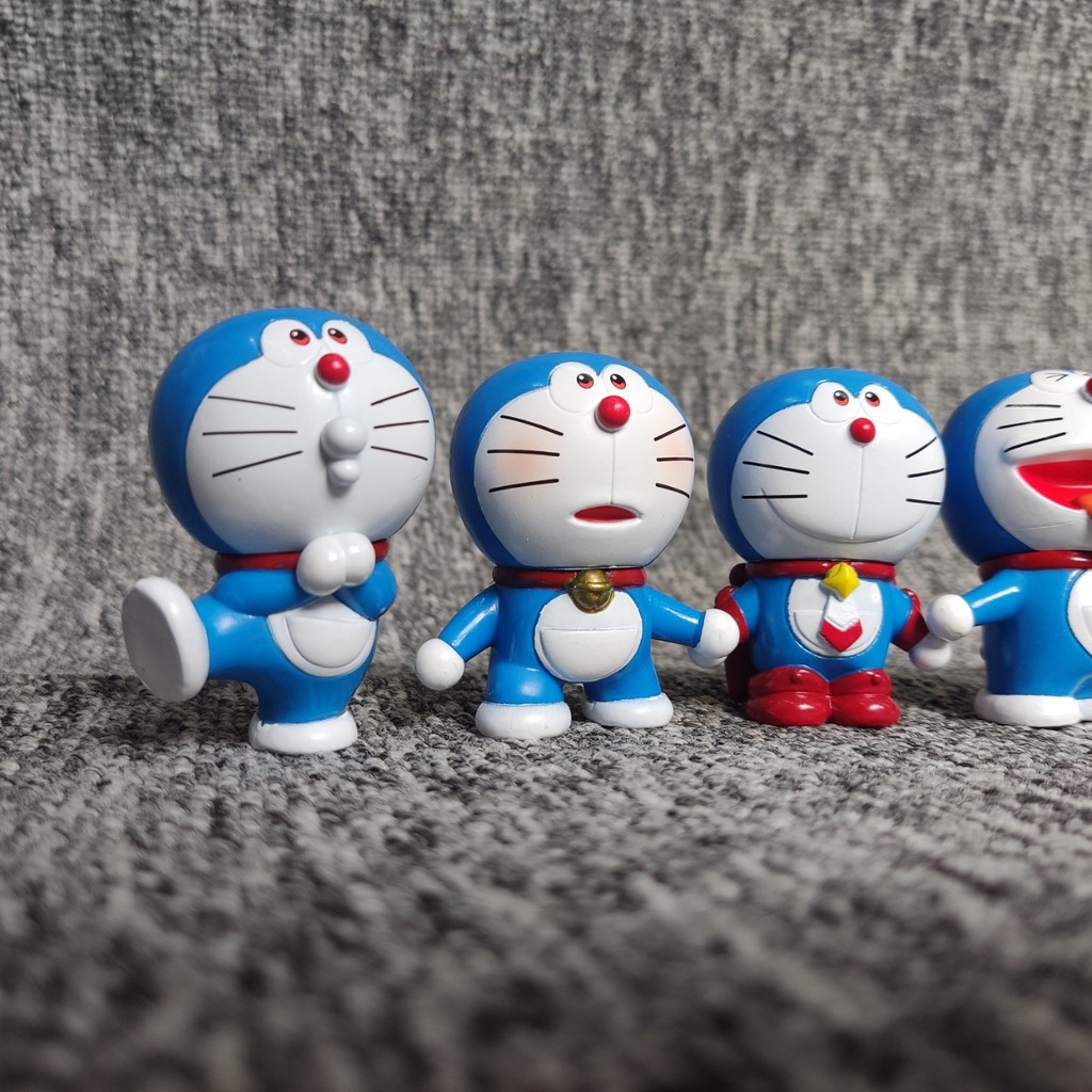 [Mã LIFEAUMAY giảm 10% tối đa 30k đơn 150k] Bộ 6 chú Doraemon trang trí xe hơi - Doremon để bàn làm việc size 5.5cm