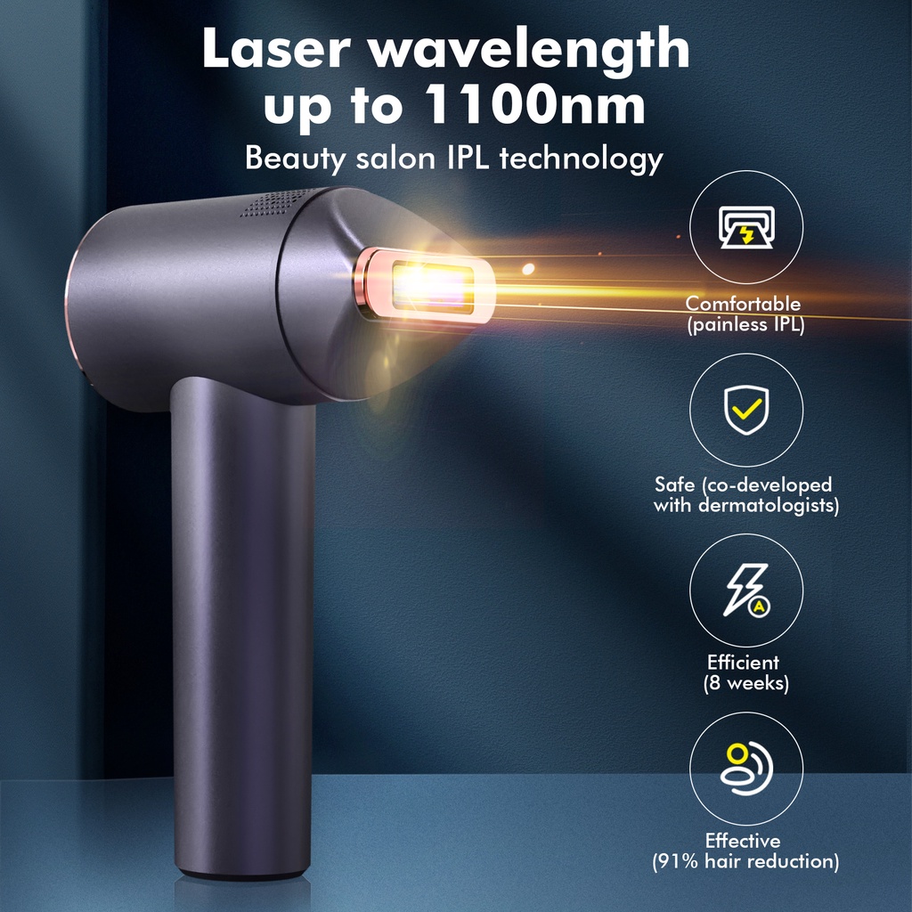 Đèn Thạch Anh IPL Tẩy Lông Toàn Thân Không Đau Trực Tiếp