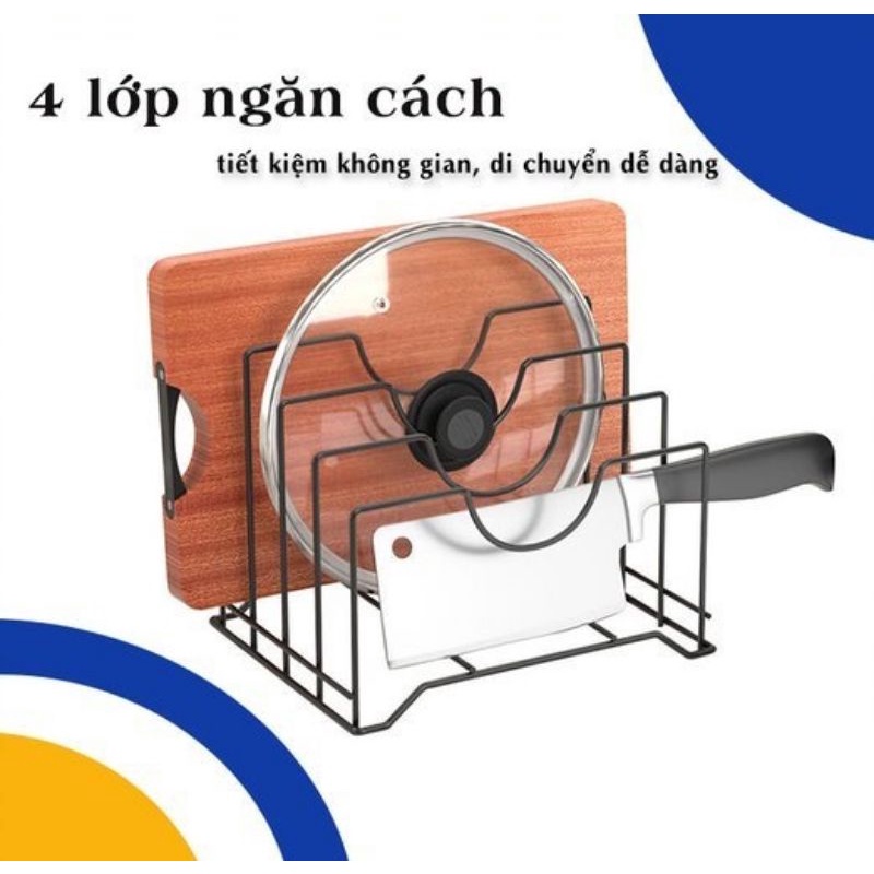 KỆ ĐỂ NẮP NỒI, GÁC DAO THỚT ĐA NĂNG