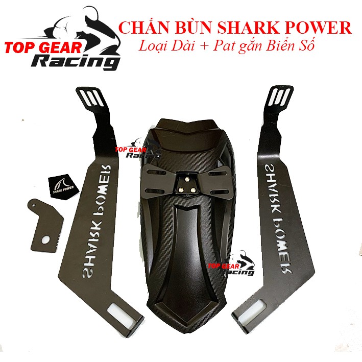 Chắn Bùn Shark Power Loại Dài Nhựa Abs Hai Chân Thép &lt;TOPGEAR&gt;