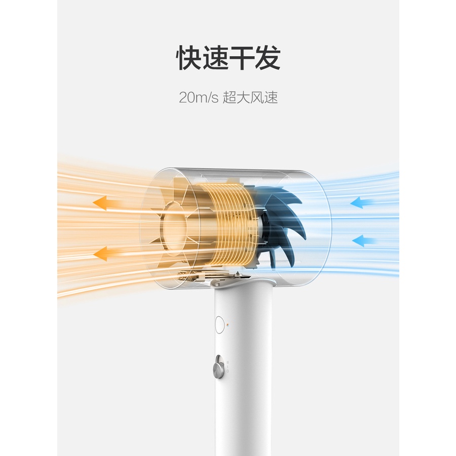 Máy sấy tóc ion âm Xiaomi Mijia H500 công suất cao nhanh khô thích hợp làm quà tặng tiện lợi