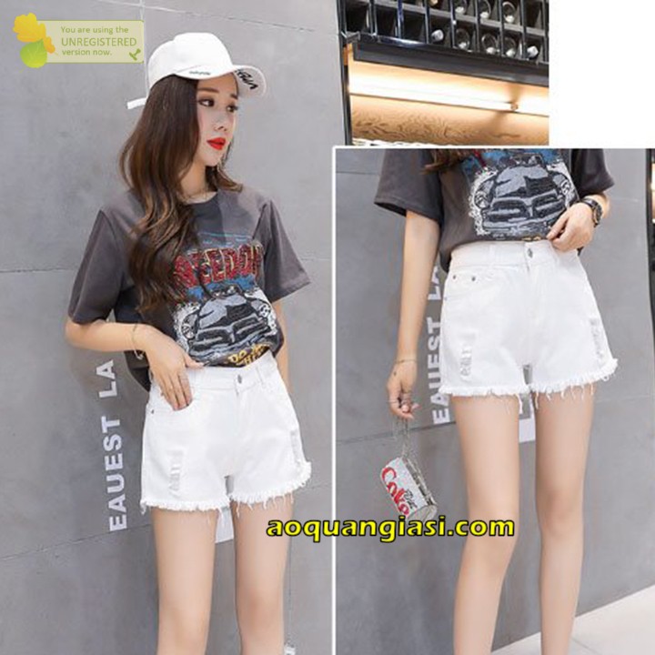 Quần short kaki lai rách QTTN MT190