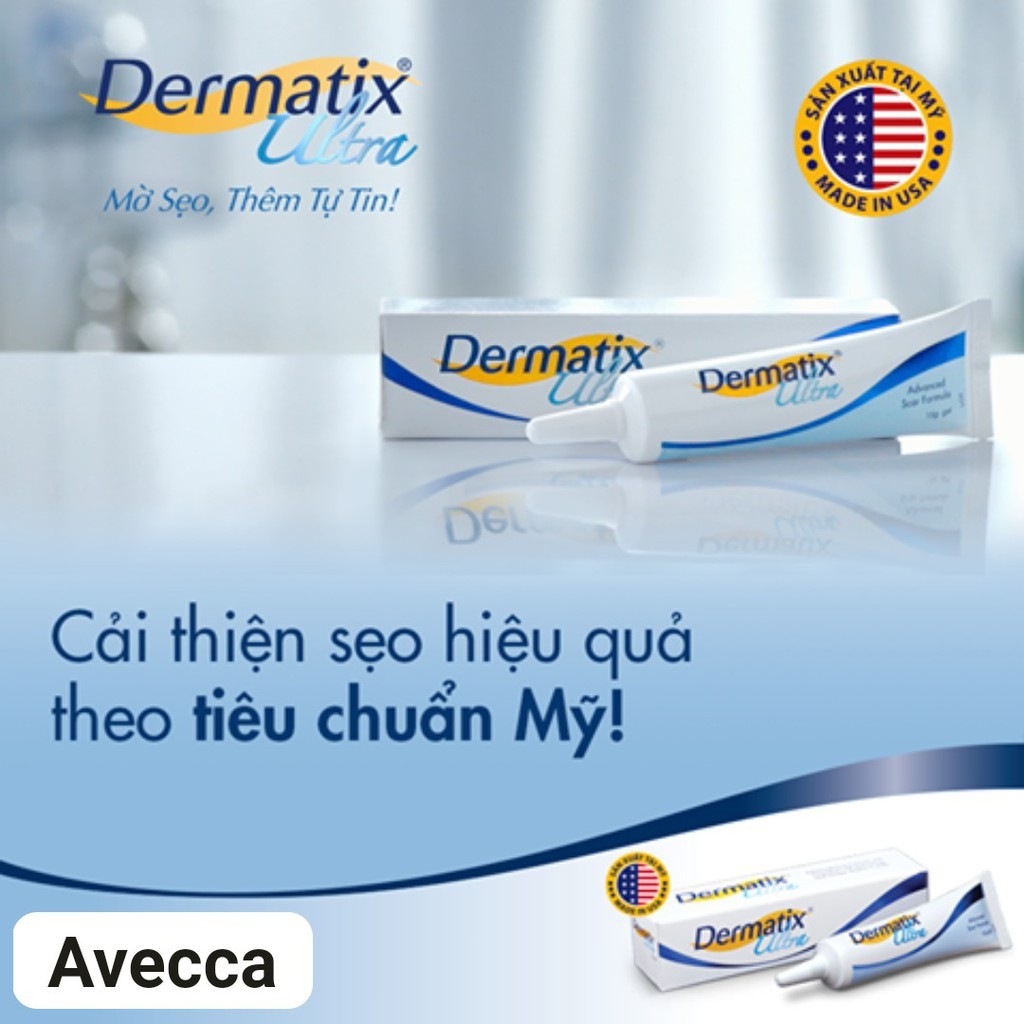 Dermatix Ultra - Gel Làm Phẳng Sẹo, Mờ Sẹo, Mềm Sẹo, Sẹo Thâm, Sẹo Lồi, Sẹo Mổ (Tuýp 7g/15g) [Chính Hãng]