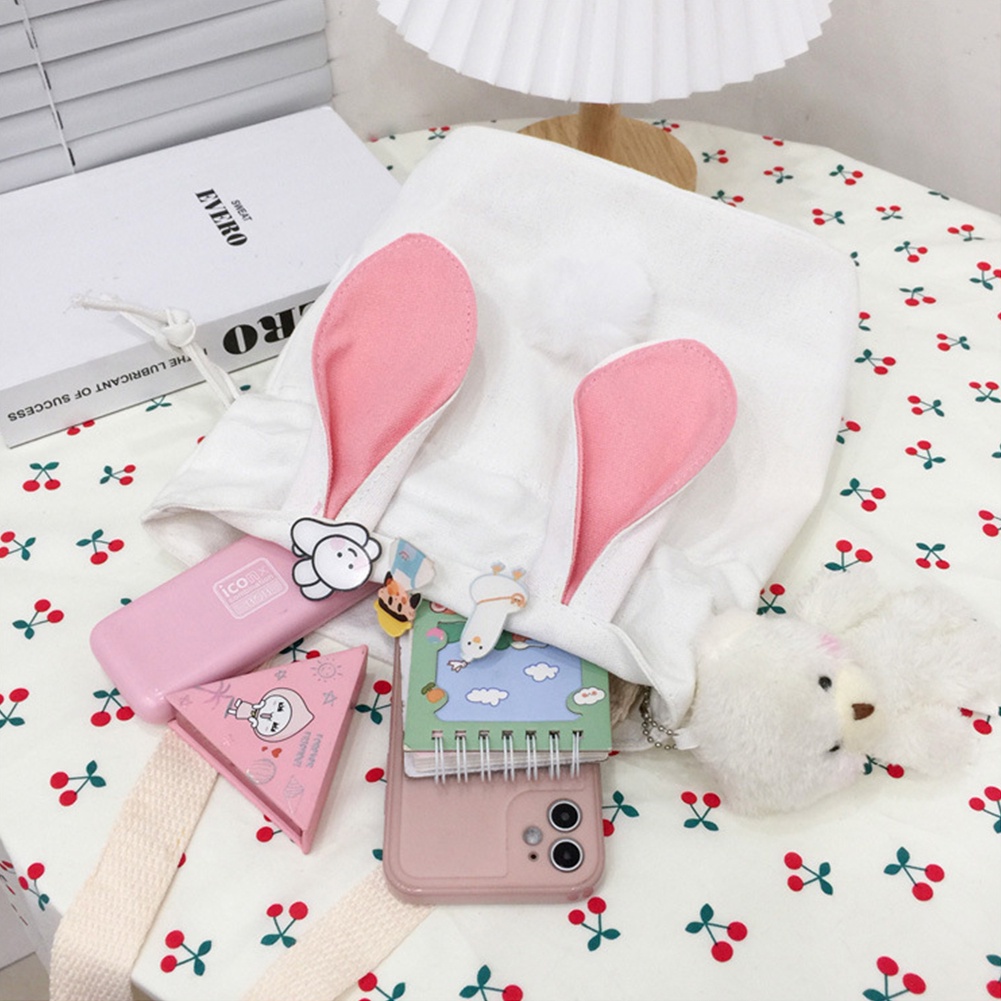 Túi Đeo Chéo Một Bên Vai Vải Canvas JP7 Dễ Thương Phong Cách Hàn Quốc Cho Nữ