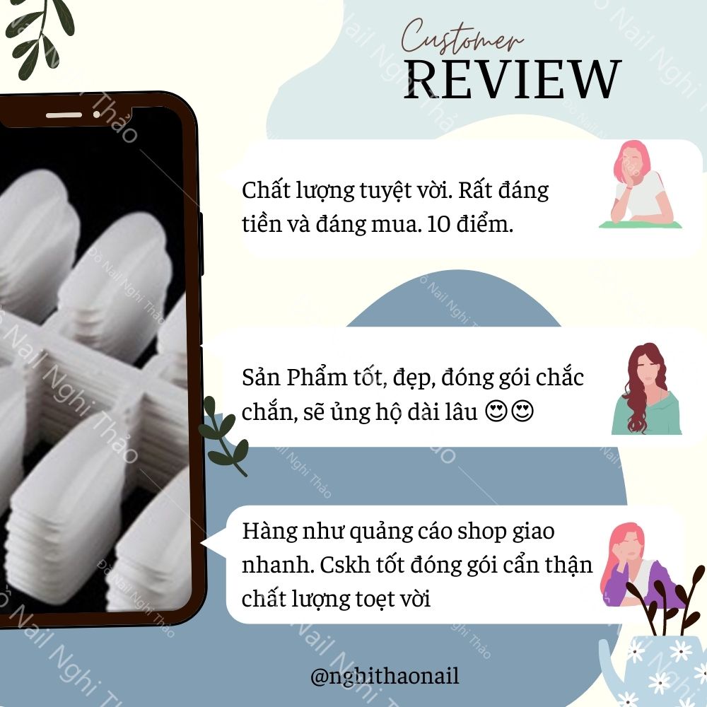 Móng bẻ tròn luyện vẽ set 120 móng