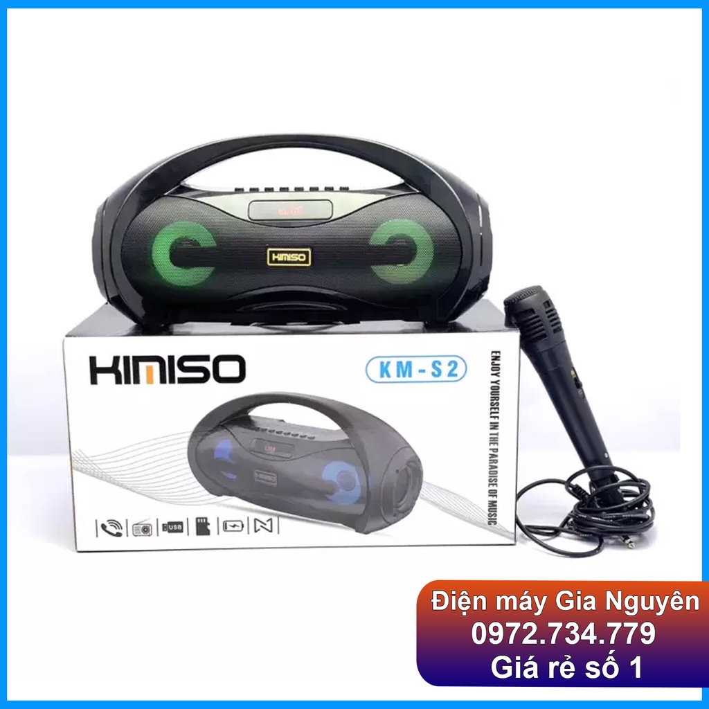 Loa Bluetooth Kimiso S1,S2 kèm micro hát hay. Bảo hành 12 tháng