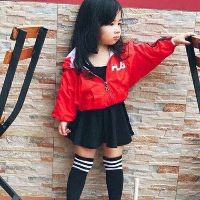 Áo chống nắng vải gió FILA hot hit cho bé