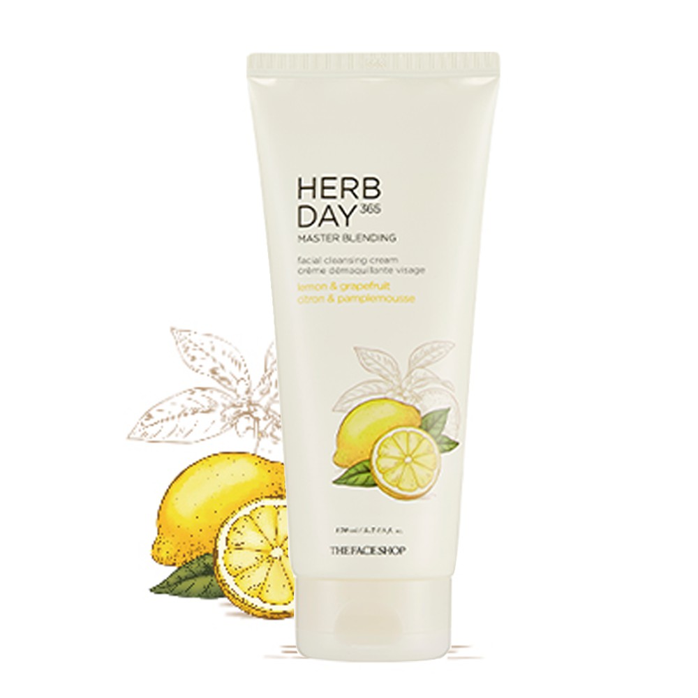 Kem Tẩy Trang THEFACESHOP HERB DAY 365 MASTER BLENDING FACIAL CLEANSING CREAM 170ml