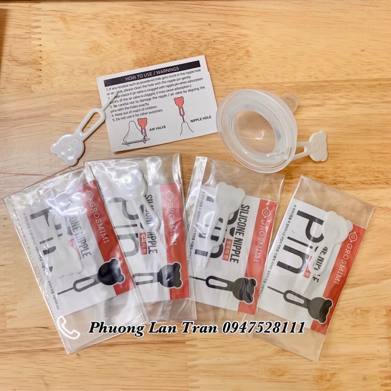 Que thông van khí núm ti Moyuum, Grosmimi