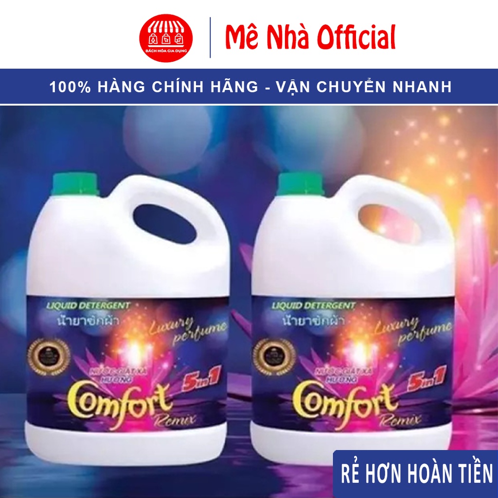 (TẶNG NƯỚC RỬA TAY) NƯỚC GIẶT xả comfor Remix 5 in 1, Cực Thơm Lâu, Giữ Mùi Cực Tốt, Can 3,6L Chính Hãng