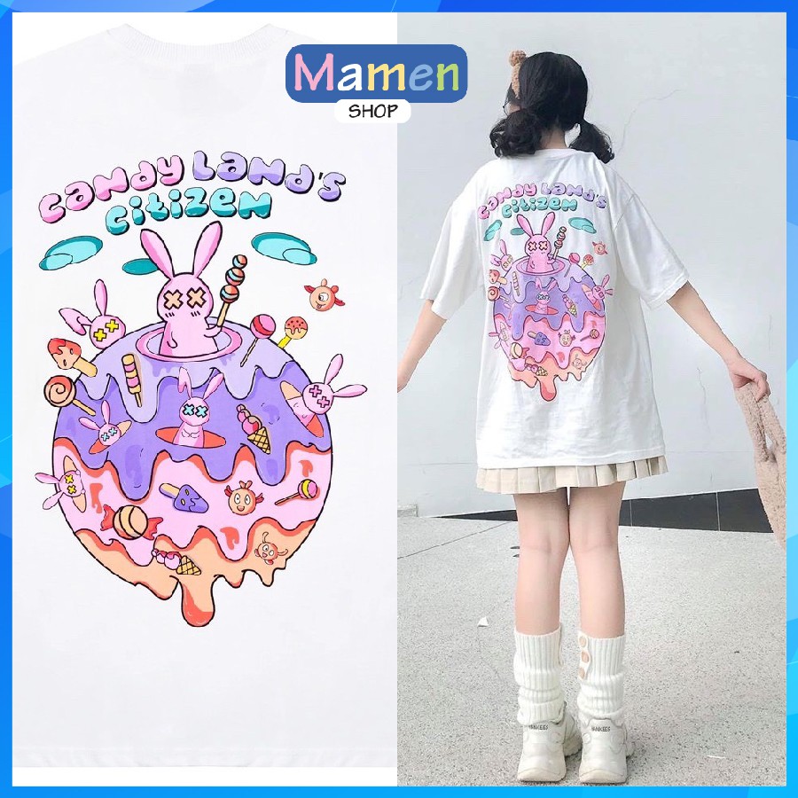 Áo thun tay lỡ UNISEX Nam Nữ - Candy Citizen
