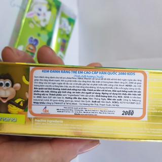 Kem đánh răng 2080 Kids hương chuối