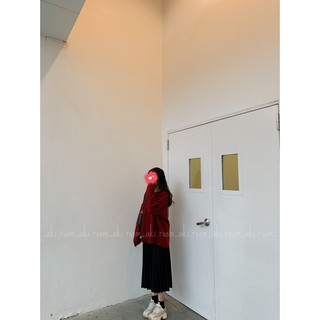 Áo len thừng trơn cổ tròn