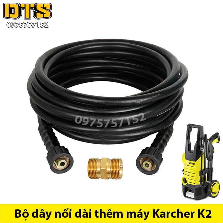 ⚜️FREESHIP⚜️ Bộ dây áp lực nối dài 8m máy rửa xe Karcher K2 360, K2 Basic, K2 420, K3 450 - Máy phun rửa áp lực cao Karc