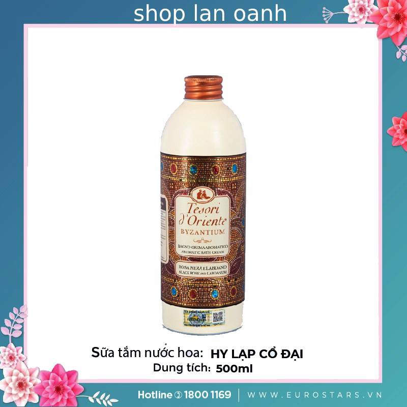 Sữa Tắm xích Tesori D`oriente Byzantium mùi Hy Lạp Cổ Đạị 500ml chính hãng