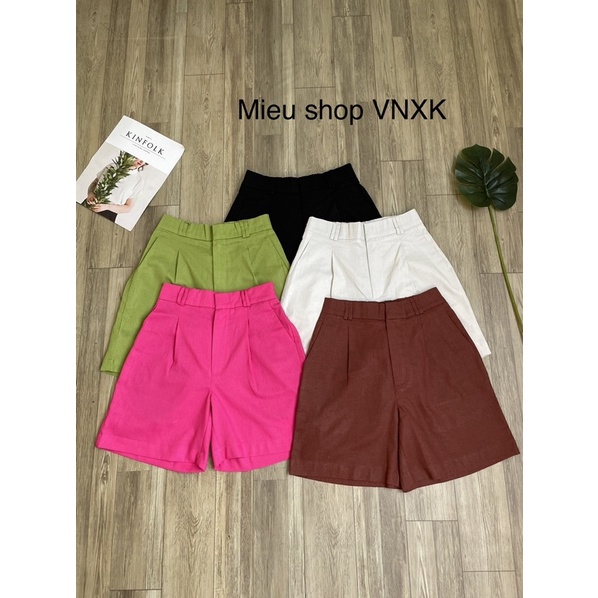 Quần short đùi linen
