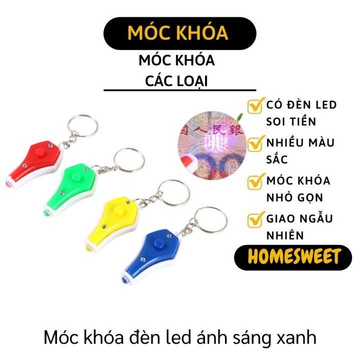 Móc Khóa Đèn Led - Móc Chìa Khóa Mini Đèn Pin Chống Ánh Sáng Xanh Soi Tiền Giả 4976