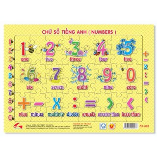 Tranh xếp hình 48 mảnh - A3-025 CHỮ SỐ TIẾNG ANH