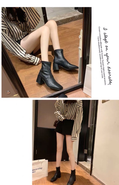 [ CÓ SẴN ] Boot da mũi vuông hàng Quảng Châu fullbox ( ảnh thật ở cuối ) | BigBuy360 - bigbuy360.vn