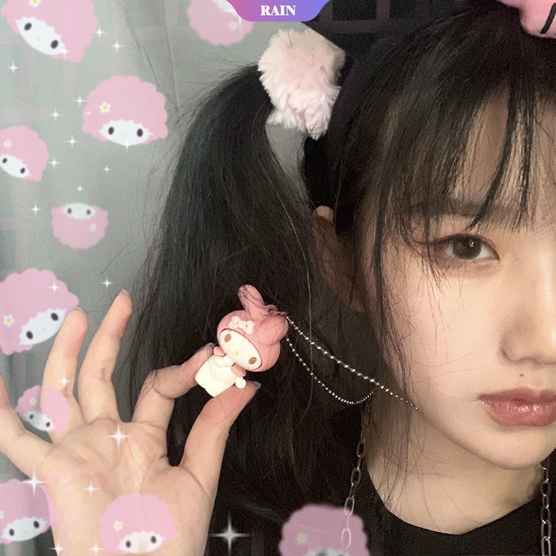 SANRIO Vòng Cổ Dài Mặt Búp Bê Cinnamoroll Kuromi Hello Kitty My Melody Harajuku Thời Trang Làm Quà Tặng Cho Nữ