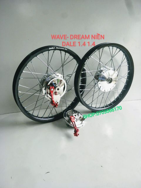 CẶP BÁNH CĂM WAVE DREAM NIỀN NHÔM DALE 1.4 1.4 ĐÙM  CĂM MẠ CROM KÈM 2MÁ ĐÙM.