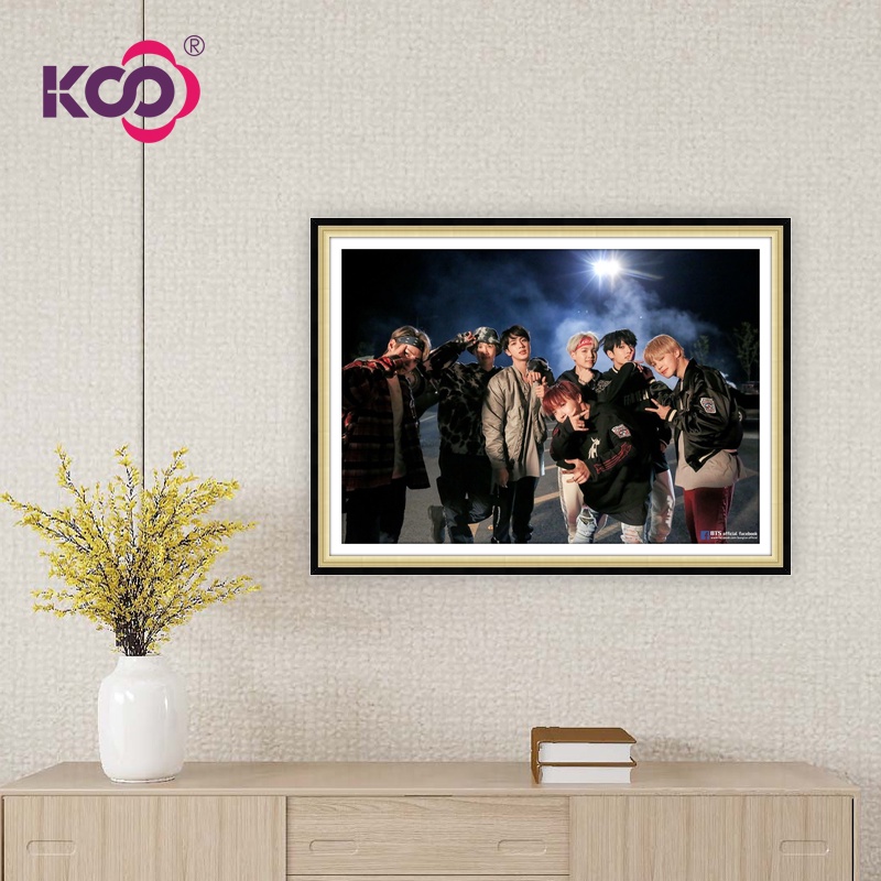 Tranh Đính Đá Tự Làm Hình Nhóm Nhạc BTS