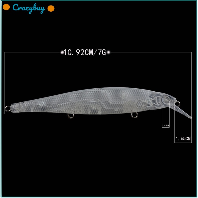 Set 10 Mồi Câu Cá Giả Trong Suốt 10.92cm/7g