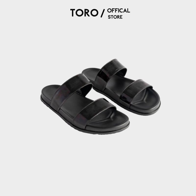 Dép nam da bò cao cấp quai ngang thời trang Hàn Quốc Toro Bảo hành 6 tháng A07