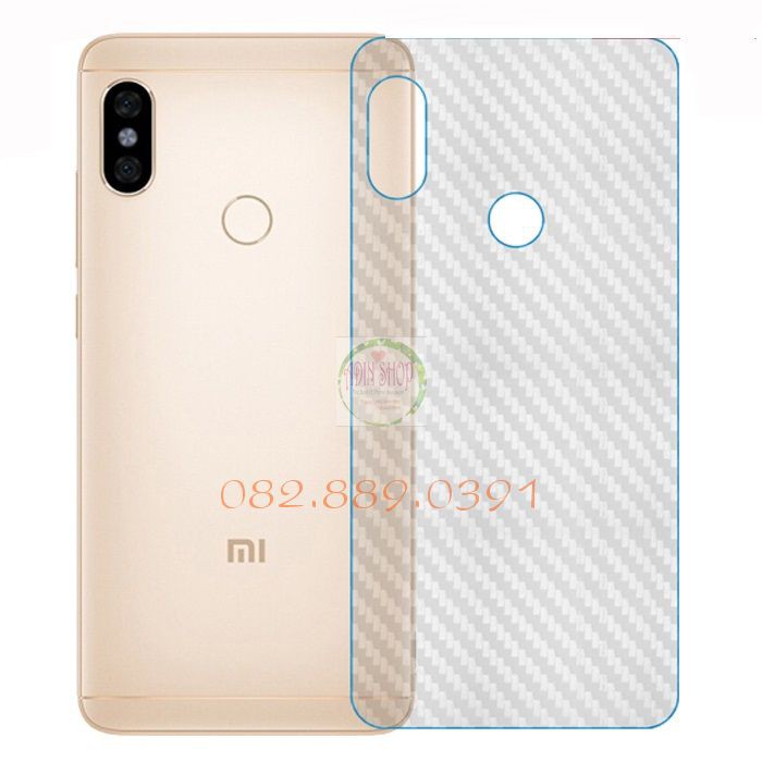 Miếng dán mặt lưng skin carbon Xiaomi Redmi 5/ 5A/ 5A Prime/ 5A Plus trong, đen