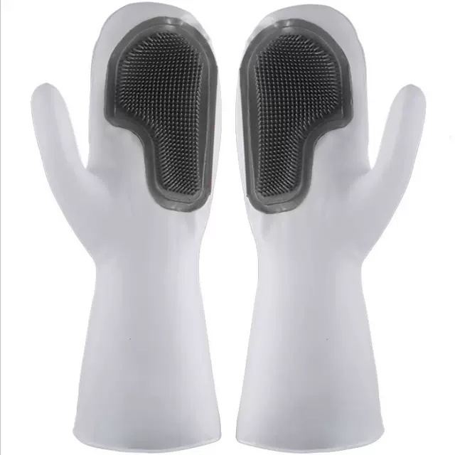 Găng tay tắm chó mèo massage tạo bọt cao su latex mềm mại