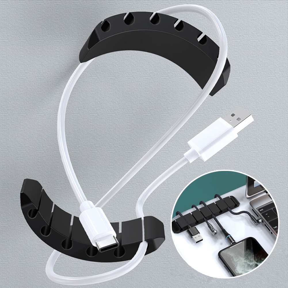 Dụng Cụ Cố Định Dây Cáp Bằng Silicone Tự Dính Sắp Xếp Gọn Gàng