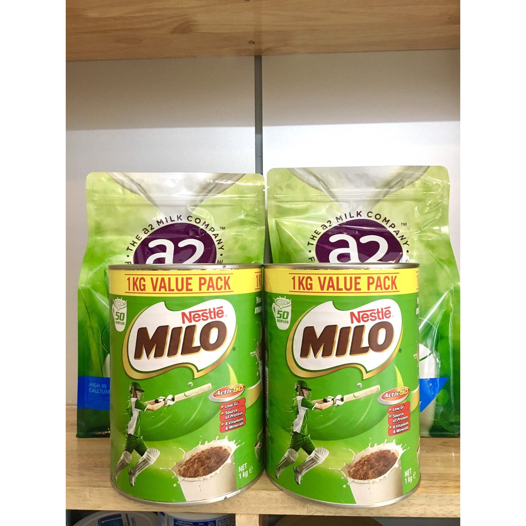 COMBO Sữa Bột A2 - MILO Úc Date 2022 Cho Bé Cao Lớn Phát Triển