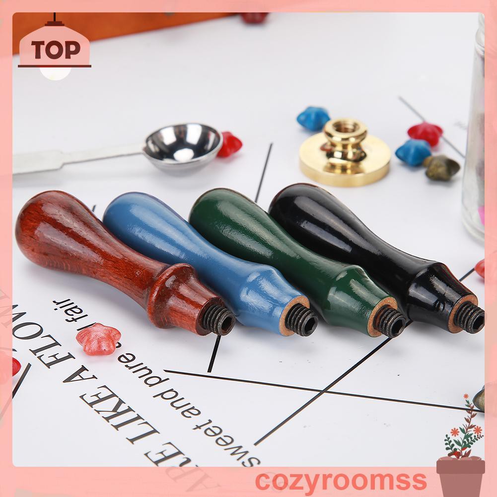 Tay cầm con dấu đóng sáp bằng gỗ phong cách vintage