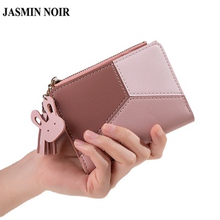Ví da JASMIN NOIR hình vuông cỡ nhỏ phối tua rua màu tương phản thời trang cho nữ