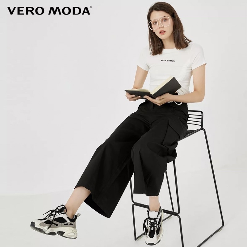 Quần dài ống rộng lưng cao túi hộp - Vero Moda phong cách cá tính trẻ trung