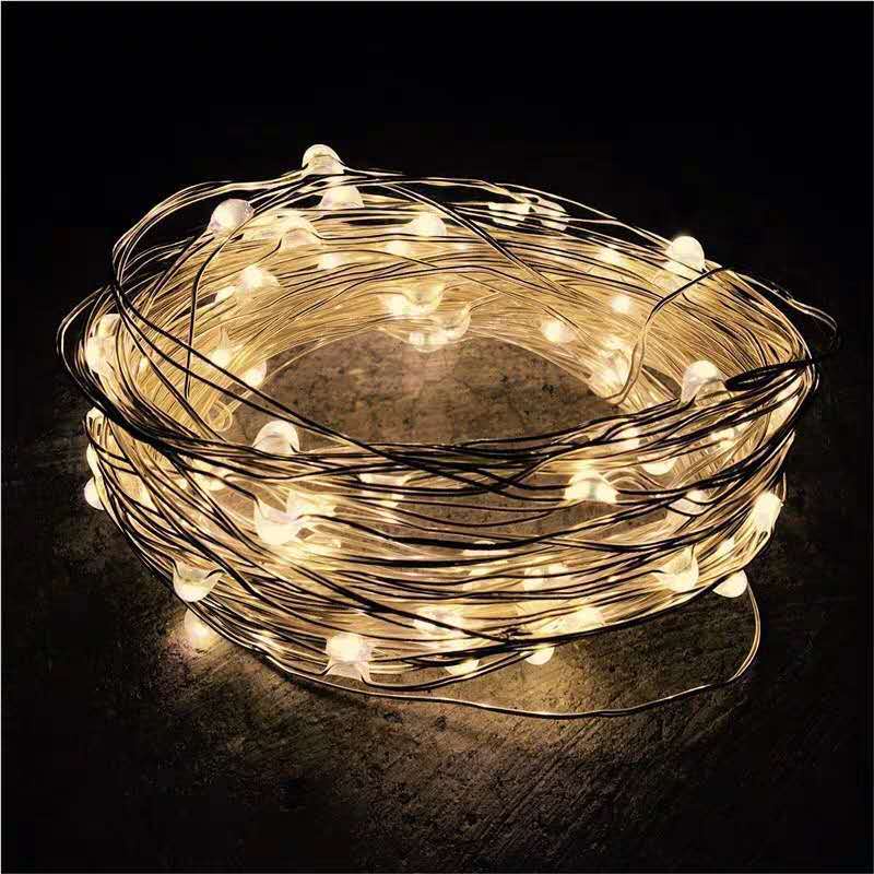 [Quà Tặng] Dây Đèn Led Trang Trí Fairylight Đom Đóm Có Sẵn pin Dài 1m Dùng Trang Trí Nhà Cửa, Trang Trí Bình Hoa Của Mê