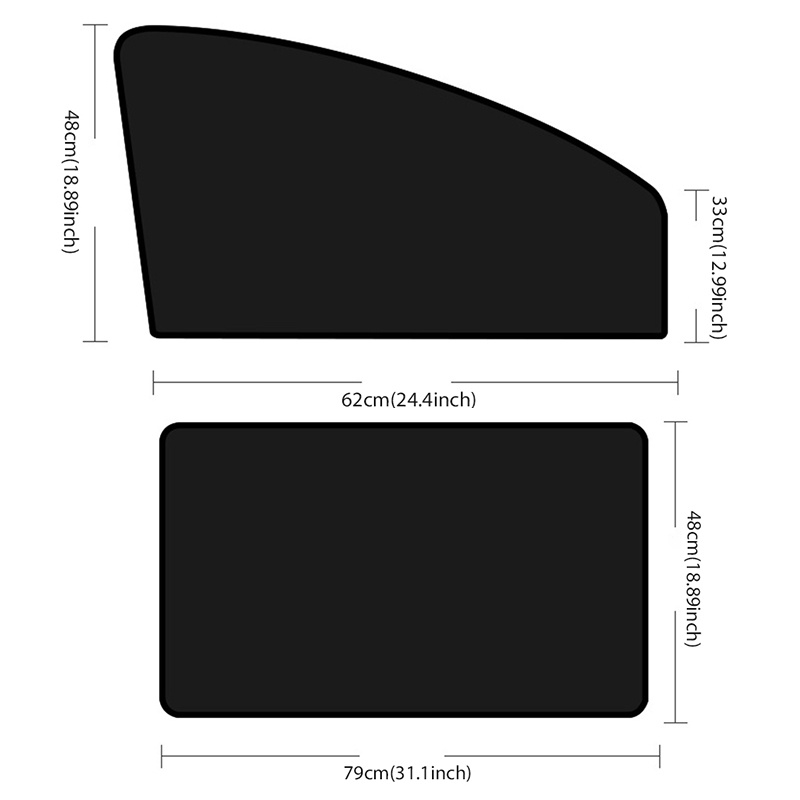 Tấm che nắng SEAMETAL gắn cửa sổ xe hơi từ tính chống tia cực tím thoáng khí thông dụng