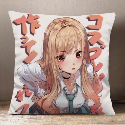 (nhiều mẫu) Gối IN HÌNH My Dress-Up Darling Cô búp bê đang yêu anime chibi gồm cả vỏ và ruột êm ái chất đẹp