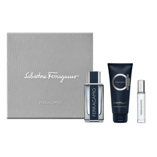 Nước hoa nam Gift Set Salvatore Ferragamo EDT Pour Homme (100ml + Shower Gel 100ml + Mini 10ml)