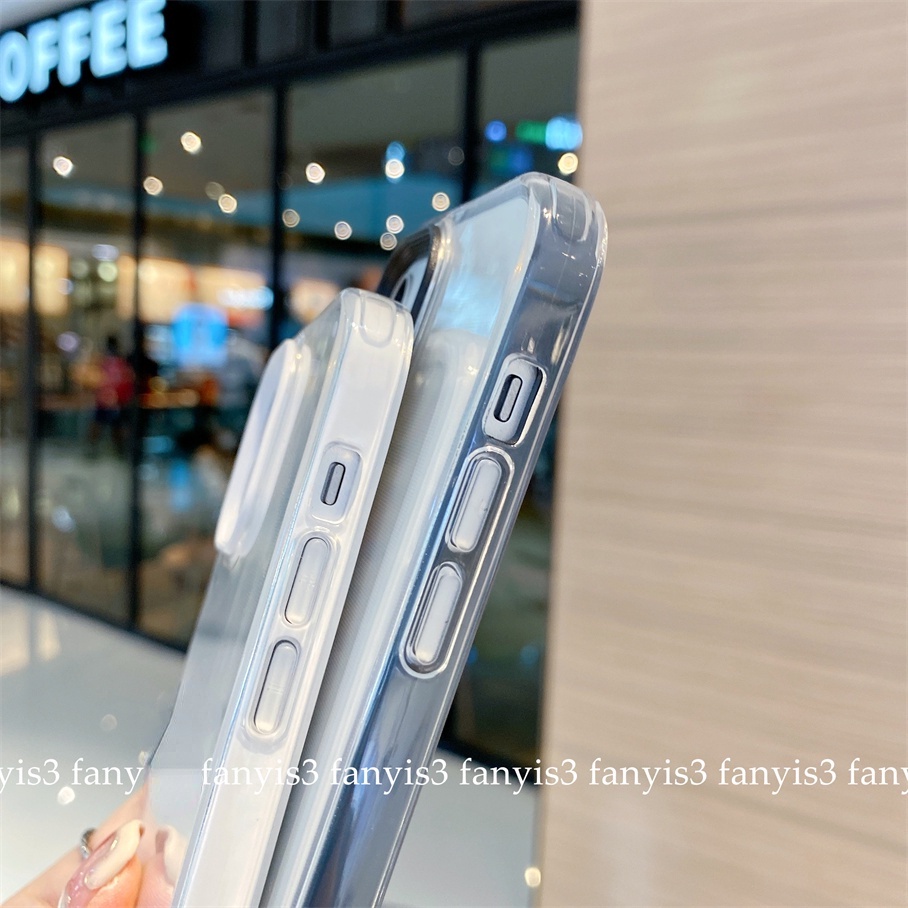 Ốp Điện Thoại Mềm Màu Trong Suốt 3 Trong 1 Cho iPhone 13 12 11 Pro Max XS Max XR X XS 8 7 Plus SE 2020