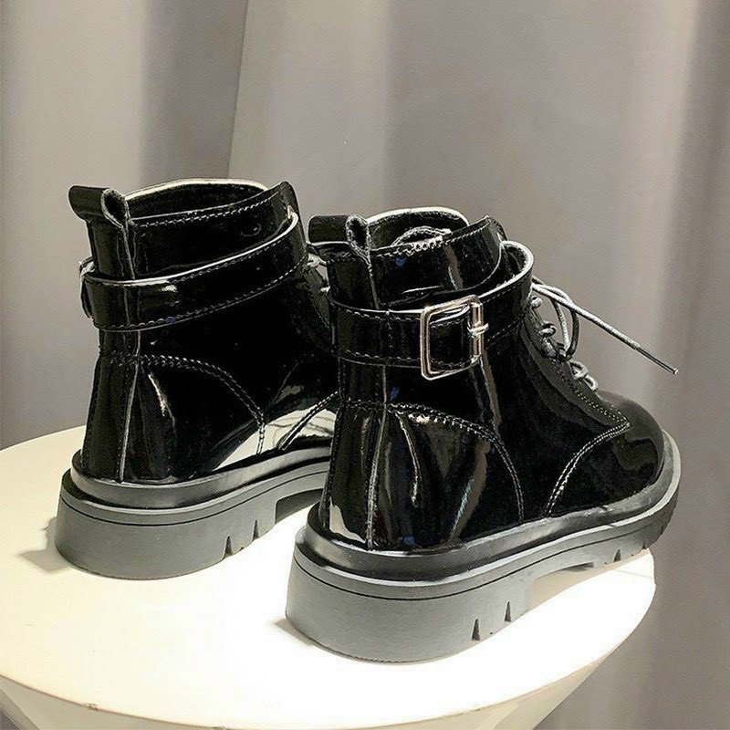 Boots cao cổ da bóng