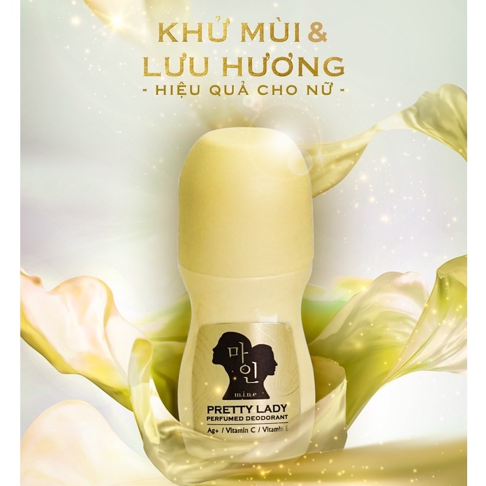 Lăn khử mùi hương nước hoa cho nữ M.i.n.e Pretty Lady Perfumed Deodorant 50ml, với 3 tầng hương