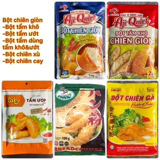 Bột chiên giòn-Bột tẩm khô-Bột tẩm ướt-Bột tẩm dùng tẩm khô&ướt-Bột chiên xù-Bột chiên cay