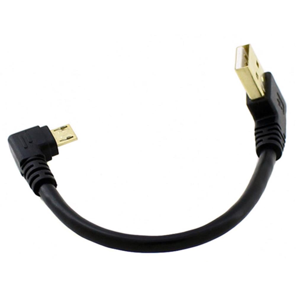 Dây cáp sạc nhanh đầu đôi 90 độ 15cm micro USB dành cho Android P9Q2