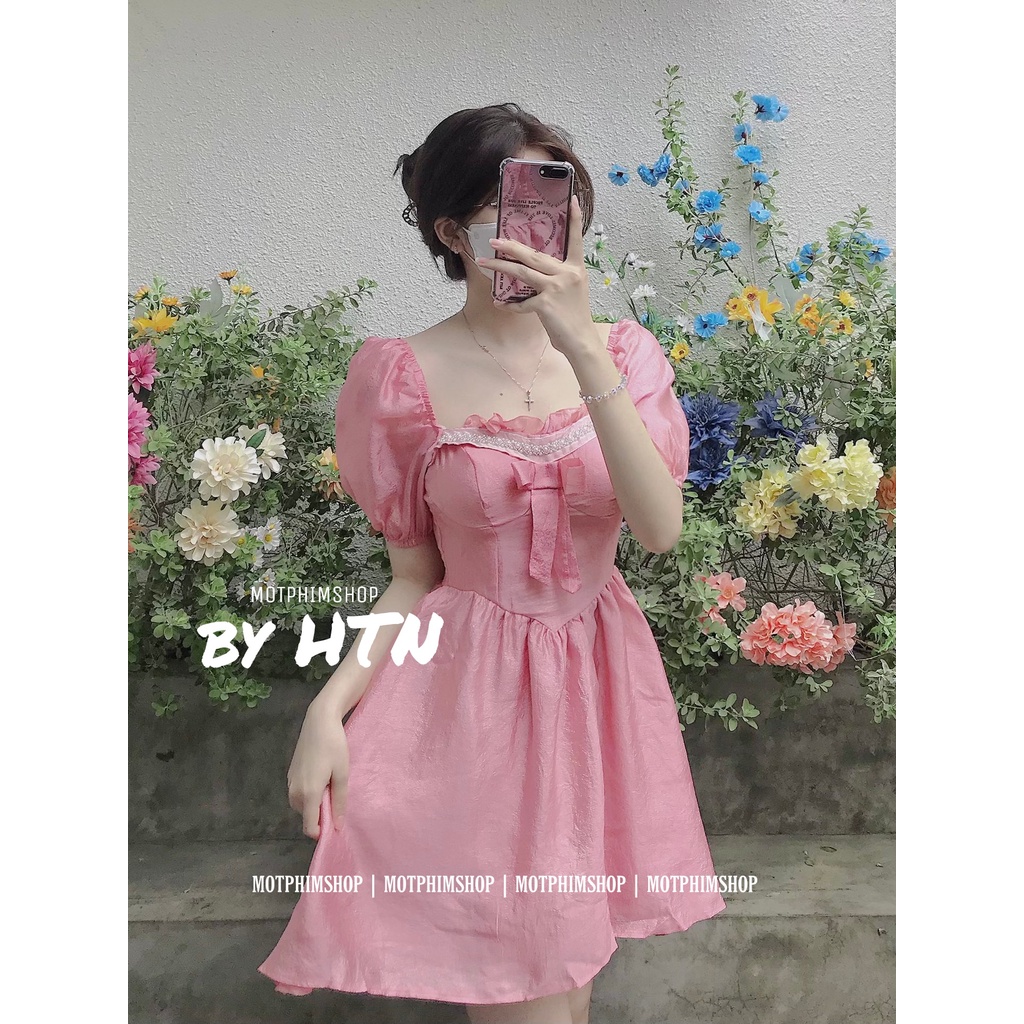 Đầm nơ phối ngọc
