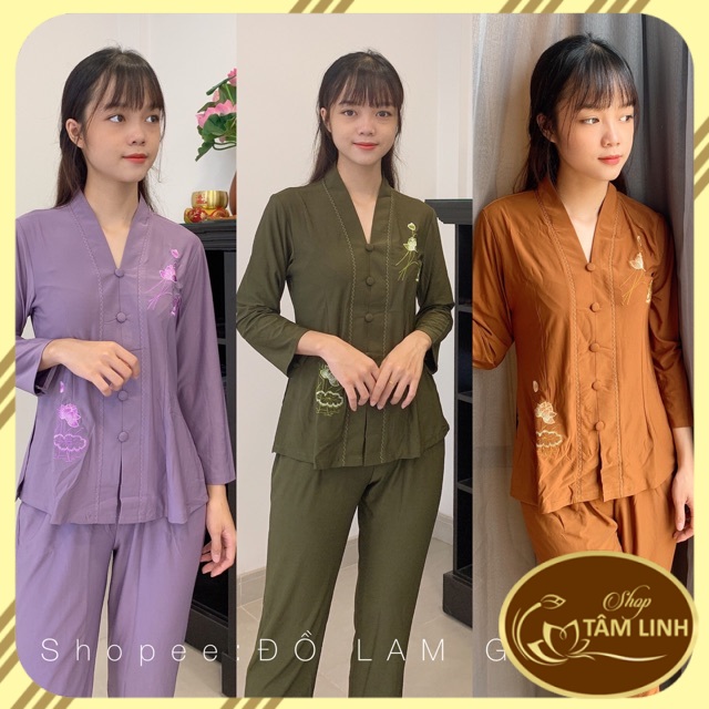 Áo Lam Đi Chùa # THUN LẮC SEN THÊU GIÁ RẺ VÔ ĐỊCH
